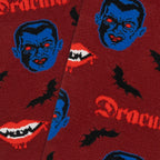 Chaussettes Dracula et Chauve-souris - Rouge Foncé