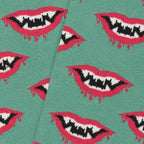 Dracula Fangs Socks - Turquoise
