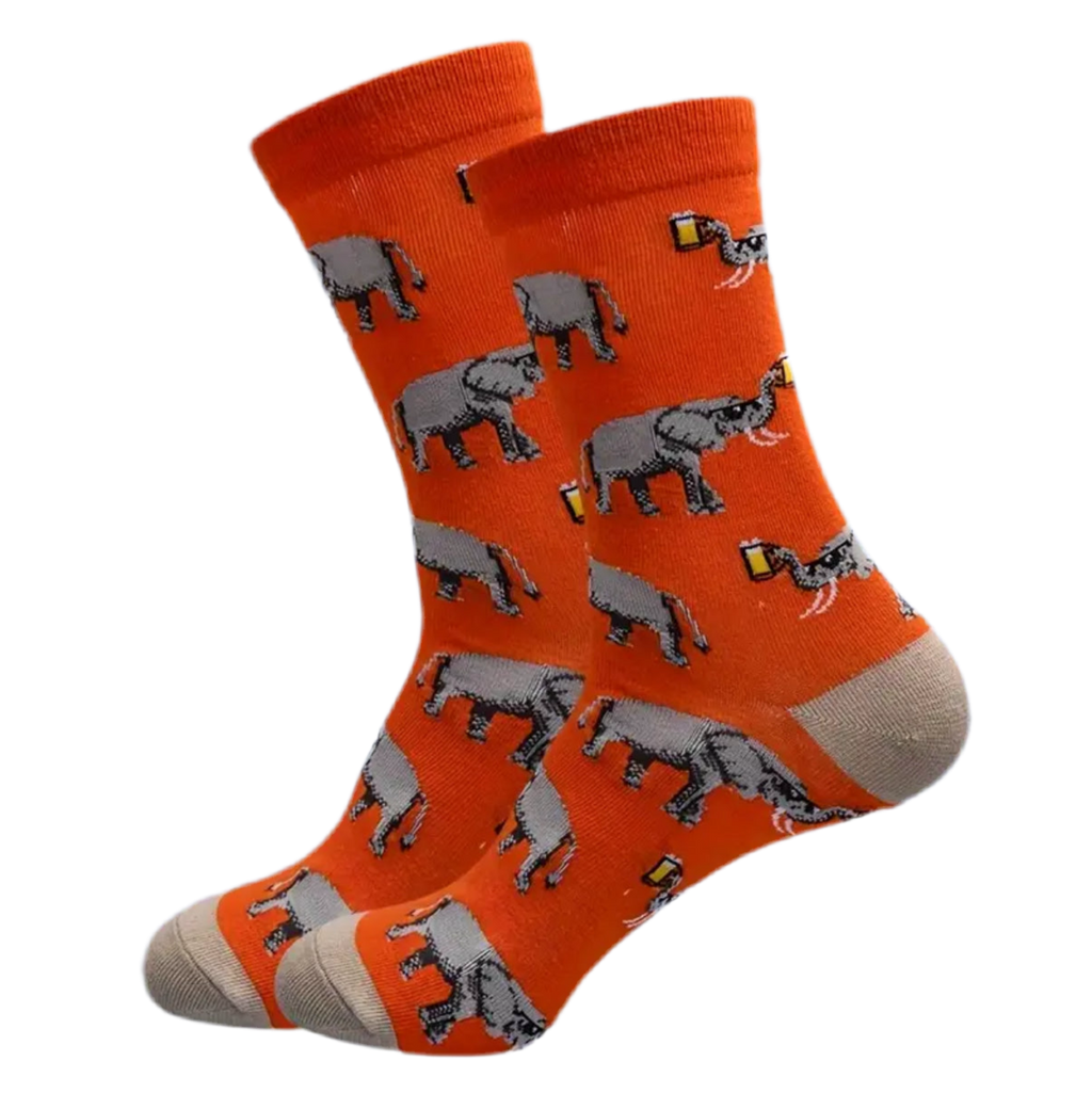 Oggetto regalo di design – chaussettes elephants avec pintes mrcol