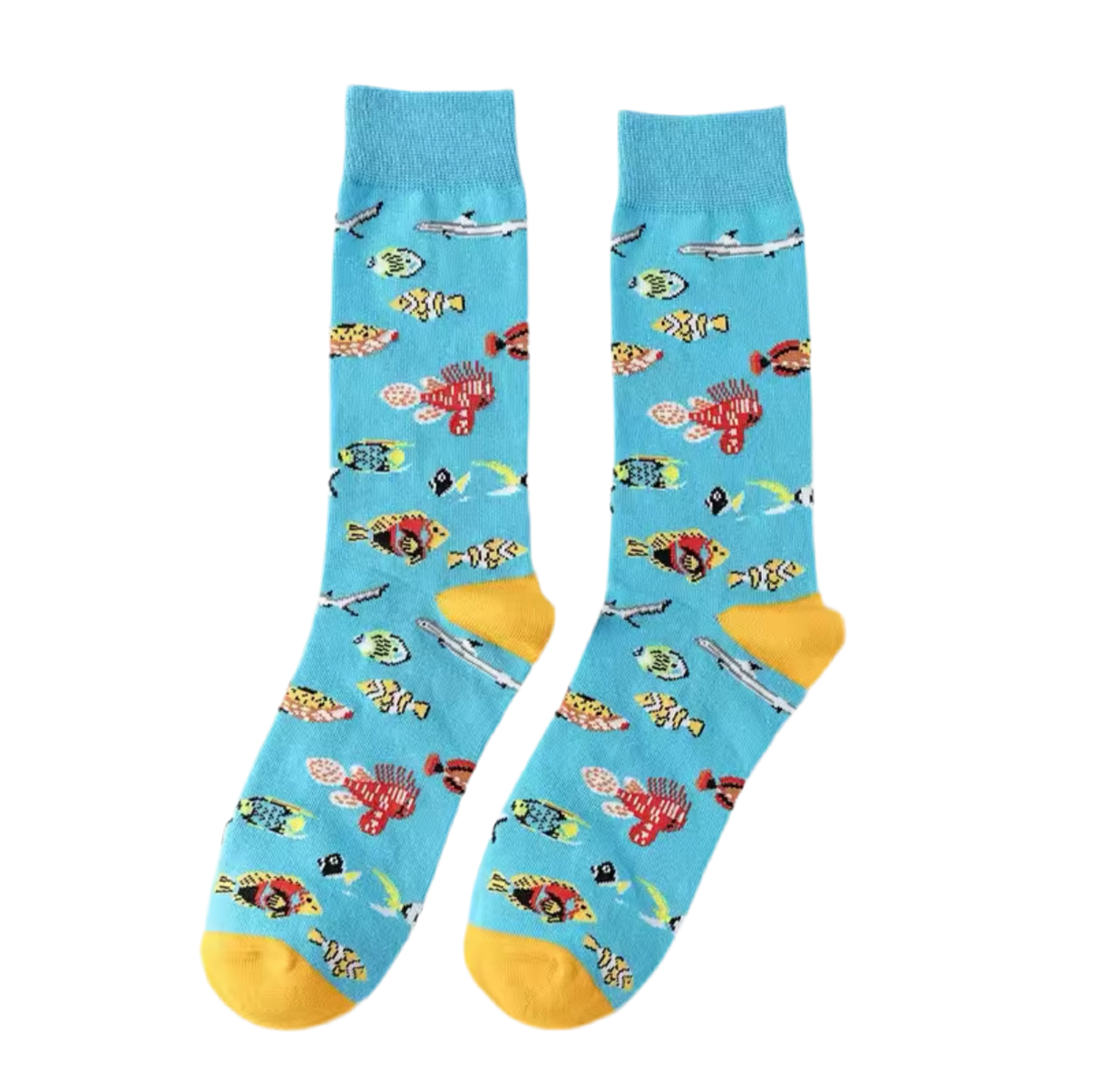 Oggetto regalo di design – chaussettes poissons exotiques mrcol