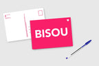 Regalo de diseño – carte fluo bisou pied de poule 