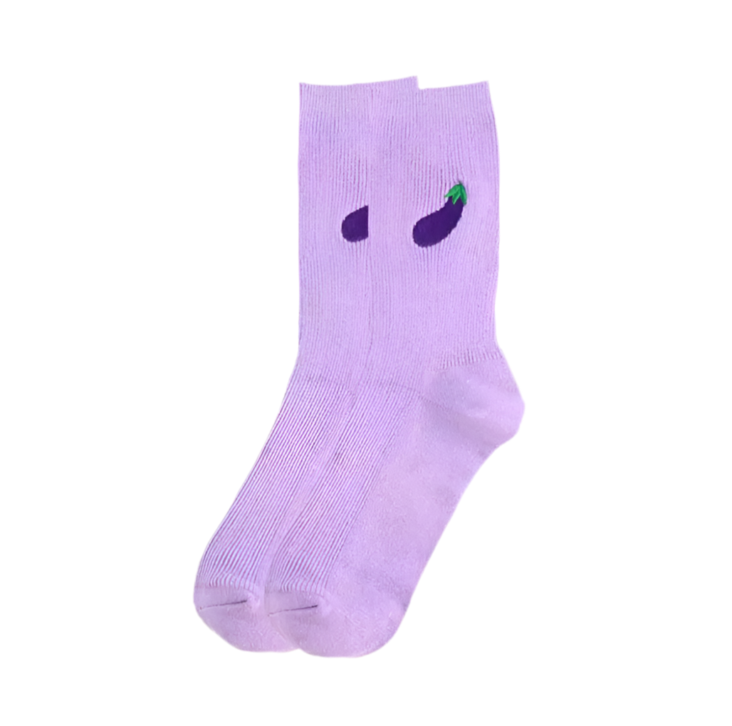 Oggetto regalo di design – chaussettes aubergine mrcol