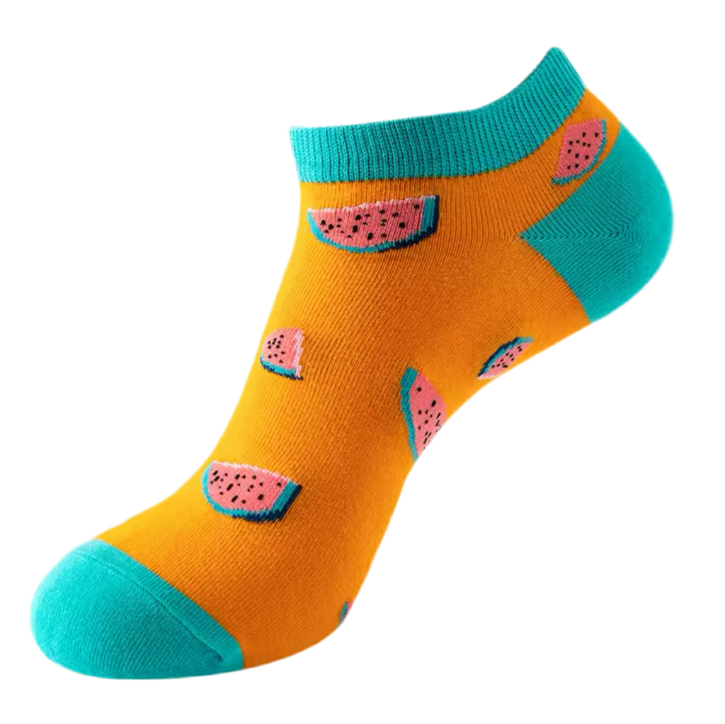 Oggetto regalo di design – chaussettes courtes tranches de pasteques SOXX FRU 019 93020236