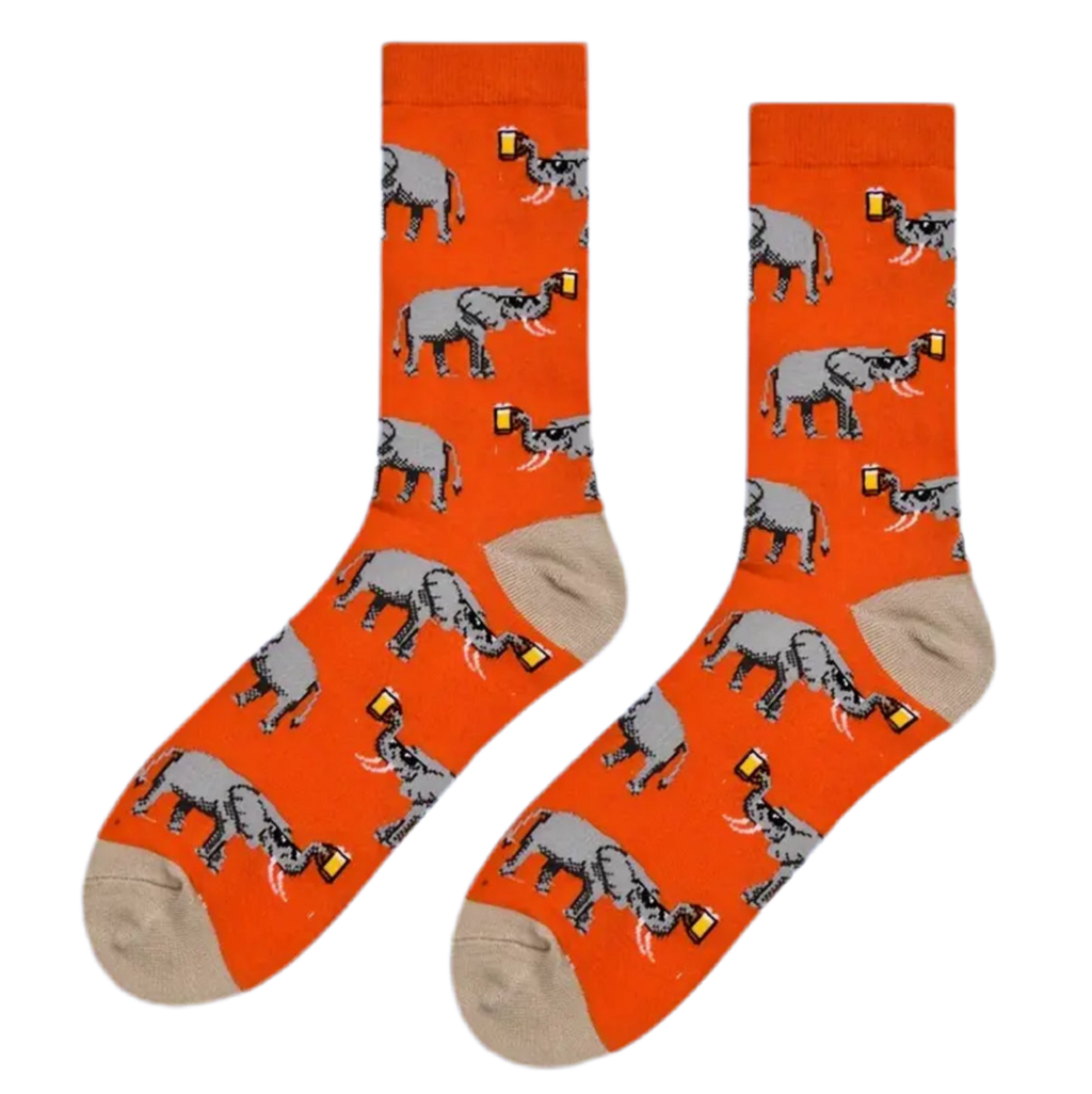 Oggetto regalo di design – chaussettes elephants avec pintes mrcol
