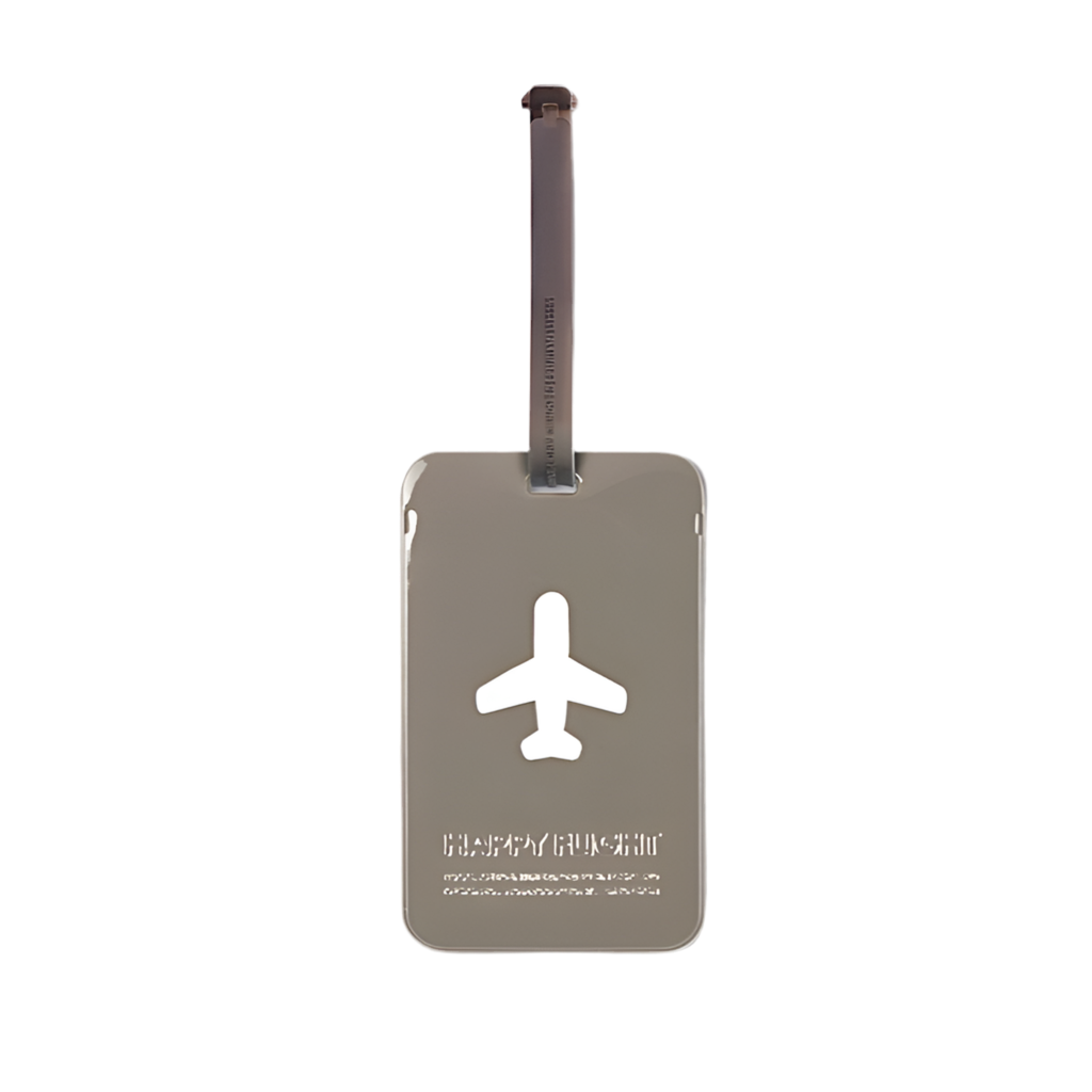 Etiquette de bagage rectangle