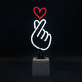 Regalo de diseño – lampe neon finger heart NSET HH 5060081504434