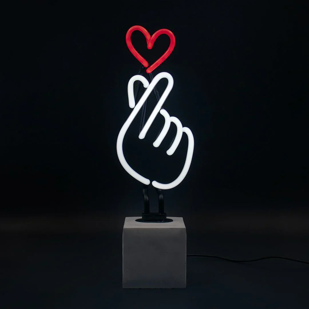 Regalo de diseño – lampe neon finger heart NSET HH 5060081504434