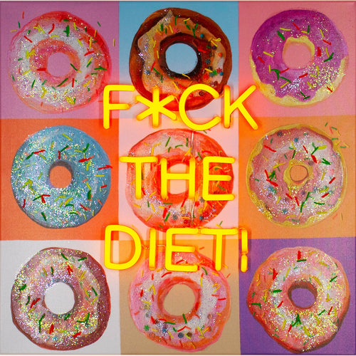 'F the Diet' Wall Artwork with LED Neon - STANDARD – Locomocean