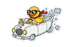 Sticker Autocollant Canard Cabriolet – Cool Duck Driver