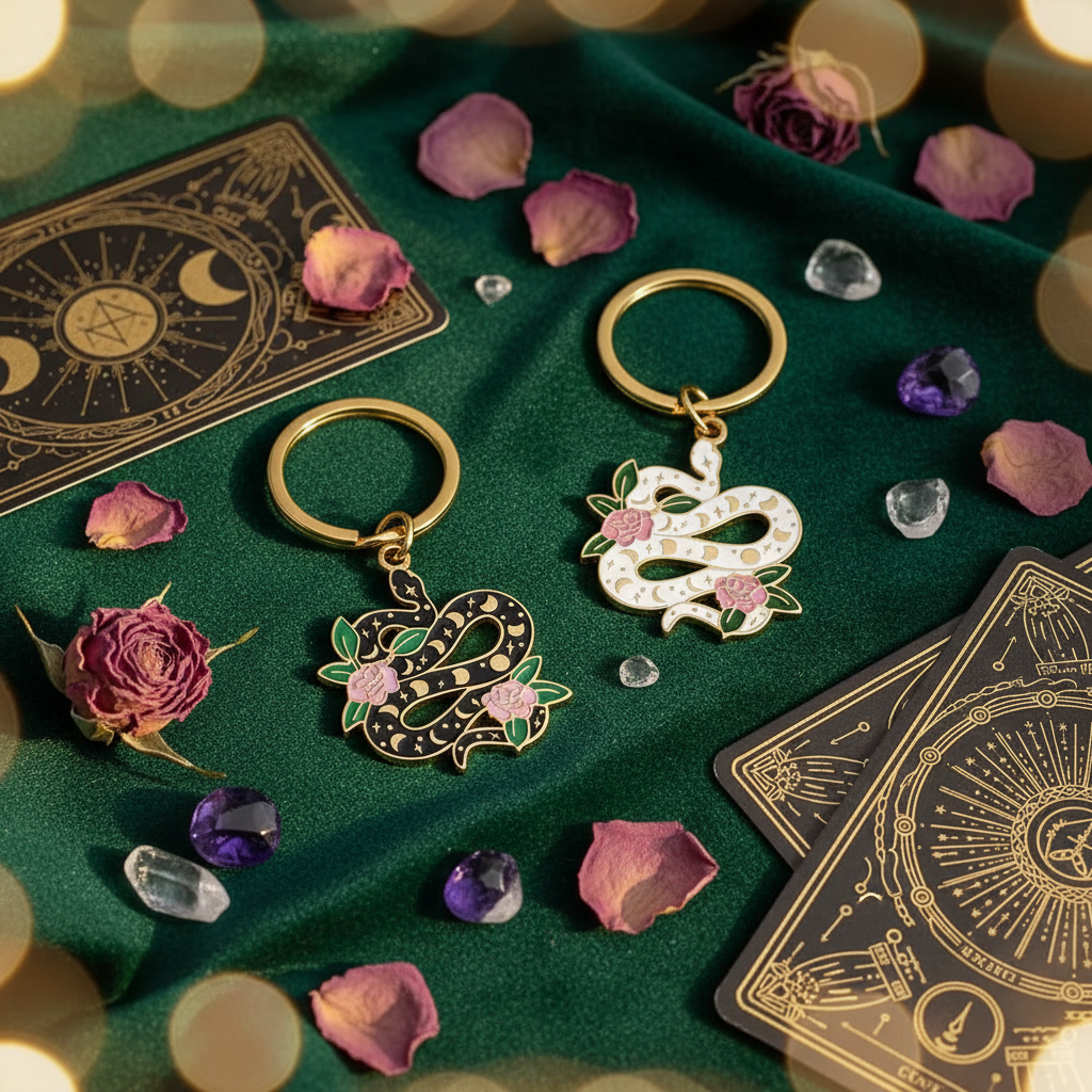 Lunar Serpent Keychain