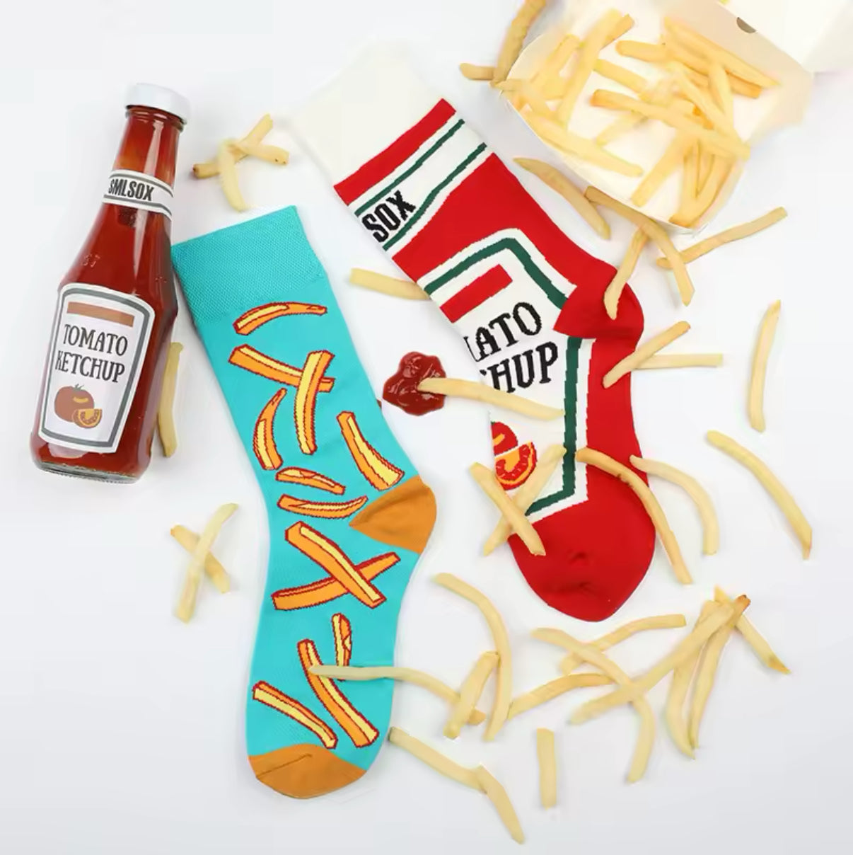 Oggetto regalo di design – chaussettes depareillees frites sml sox SOX FOOD 028 81666636