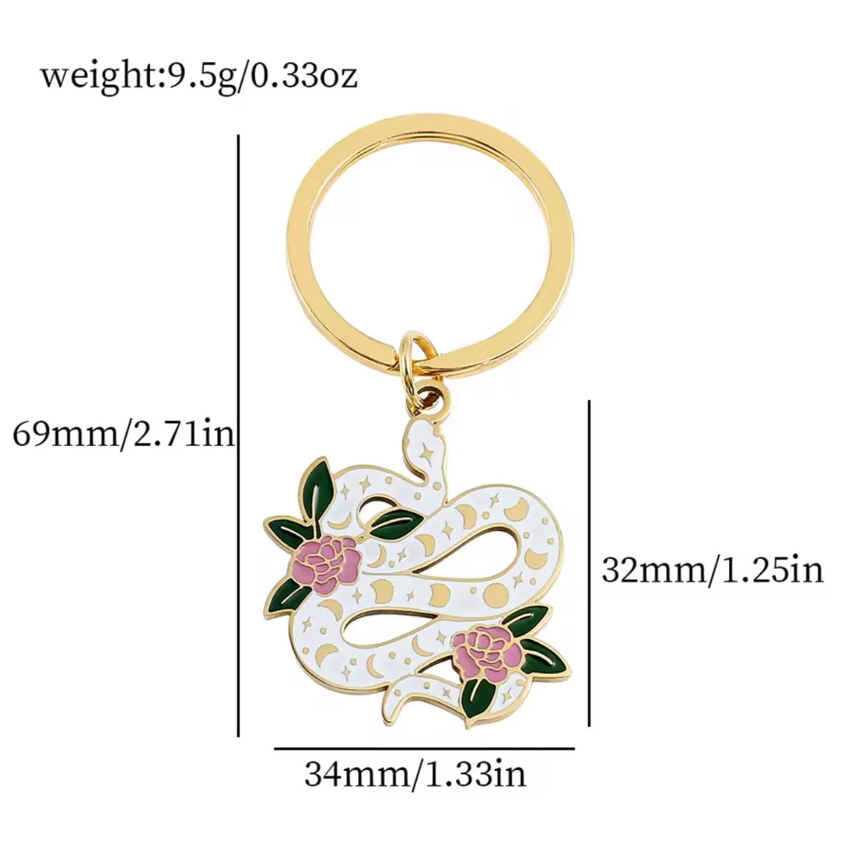 Lunar Serpent Keychain