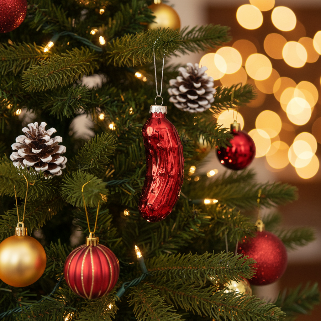 Boule de Noël Cornichon Rouge | Design e regali originali