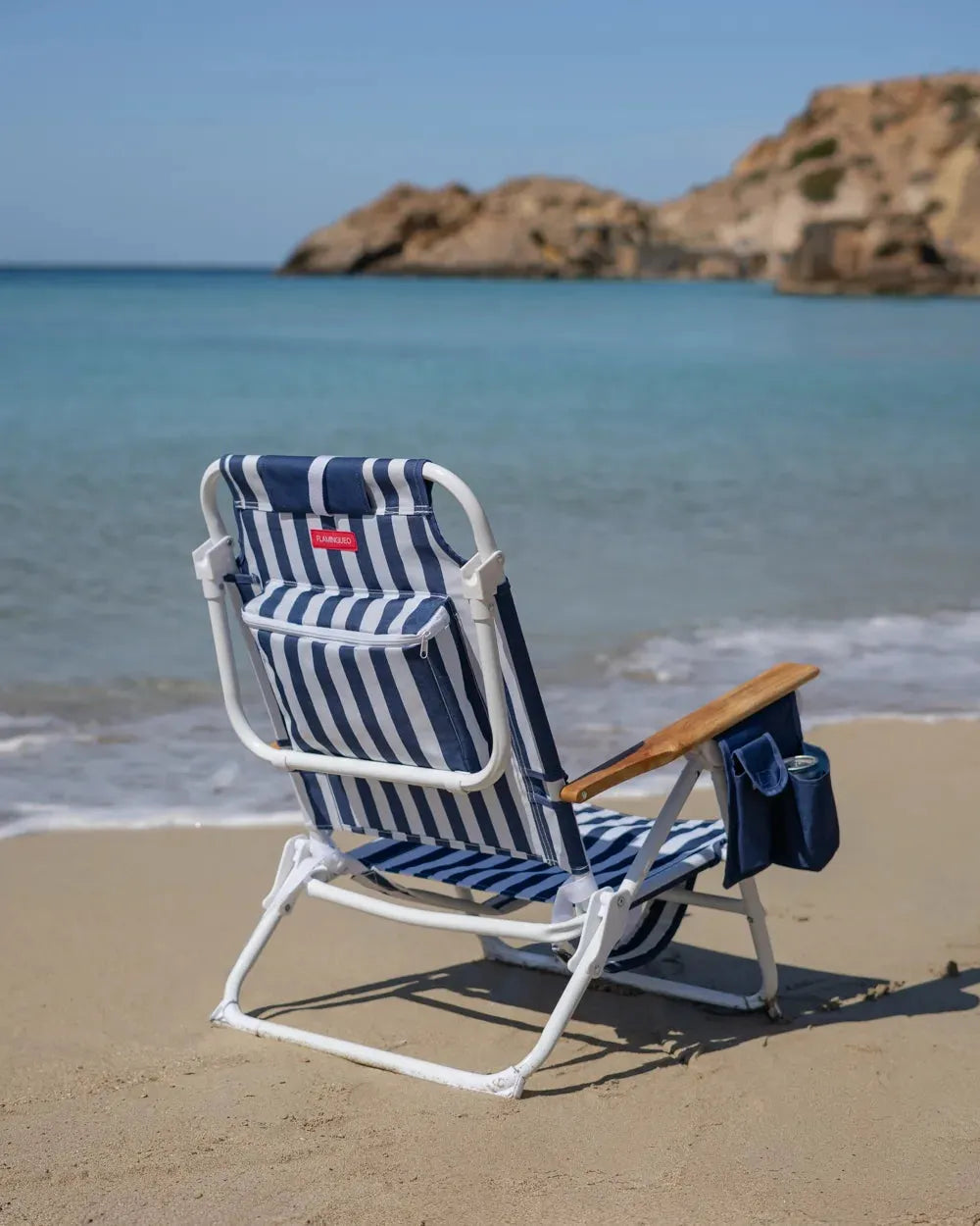 Verstellbarer Strandstuhl mit Kühlfach – MISTRAL