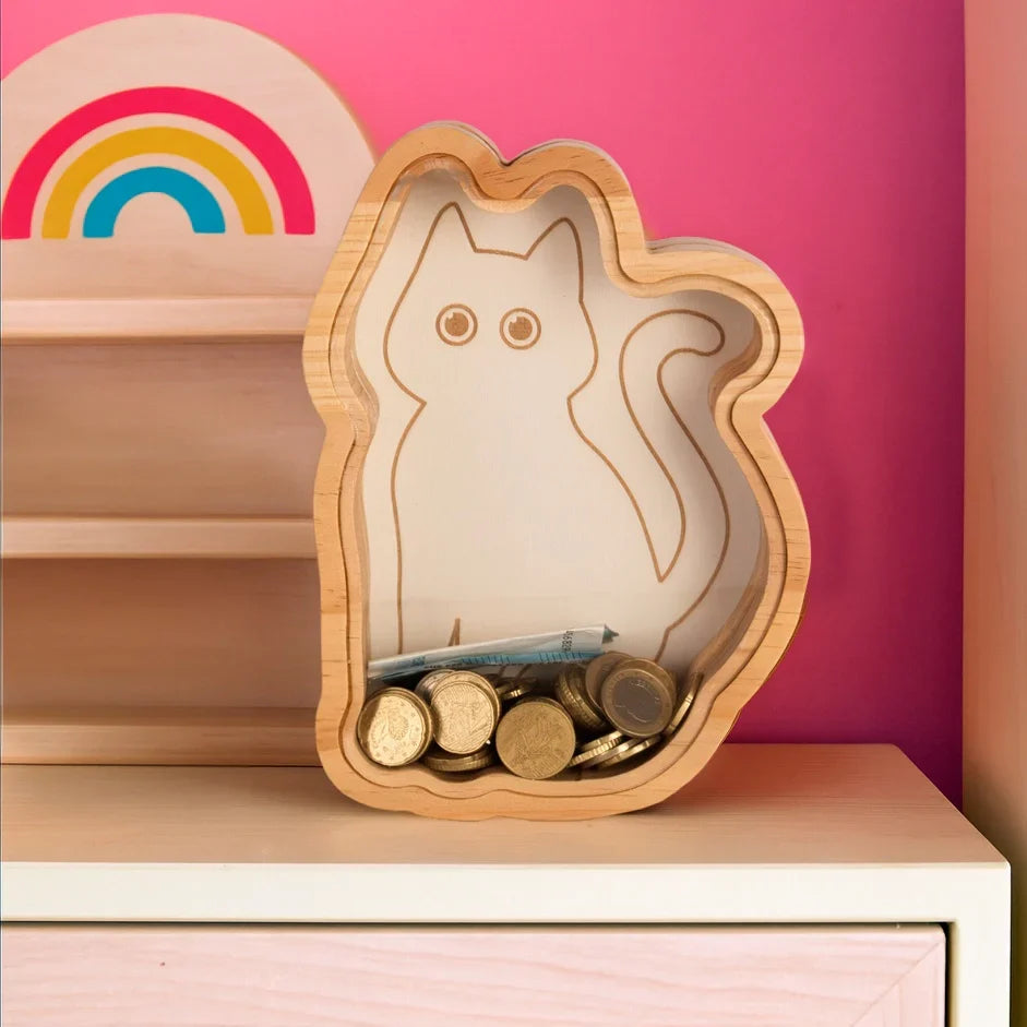 Tirelire en Bois Chat – Fisura – vue 5