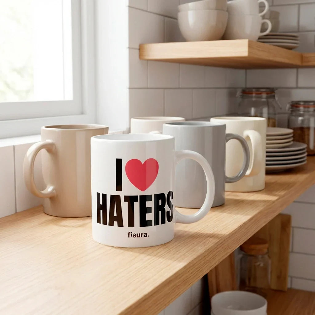 Tasse « I love haters » – Fisura – vue 3