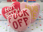 Coussin Cœur « Fuck Off »