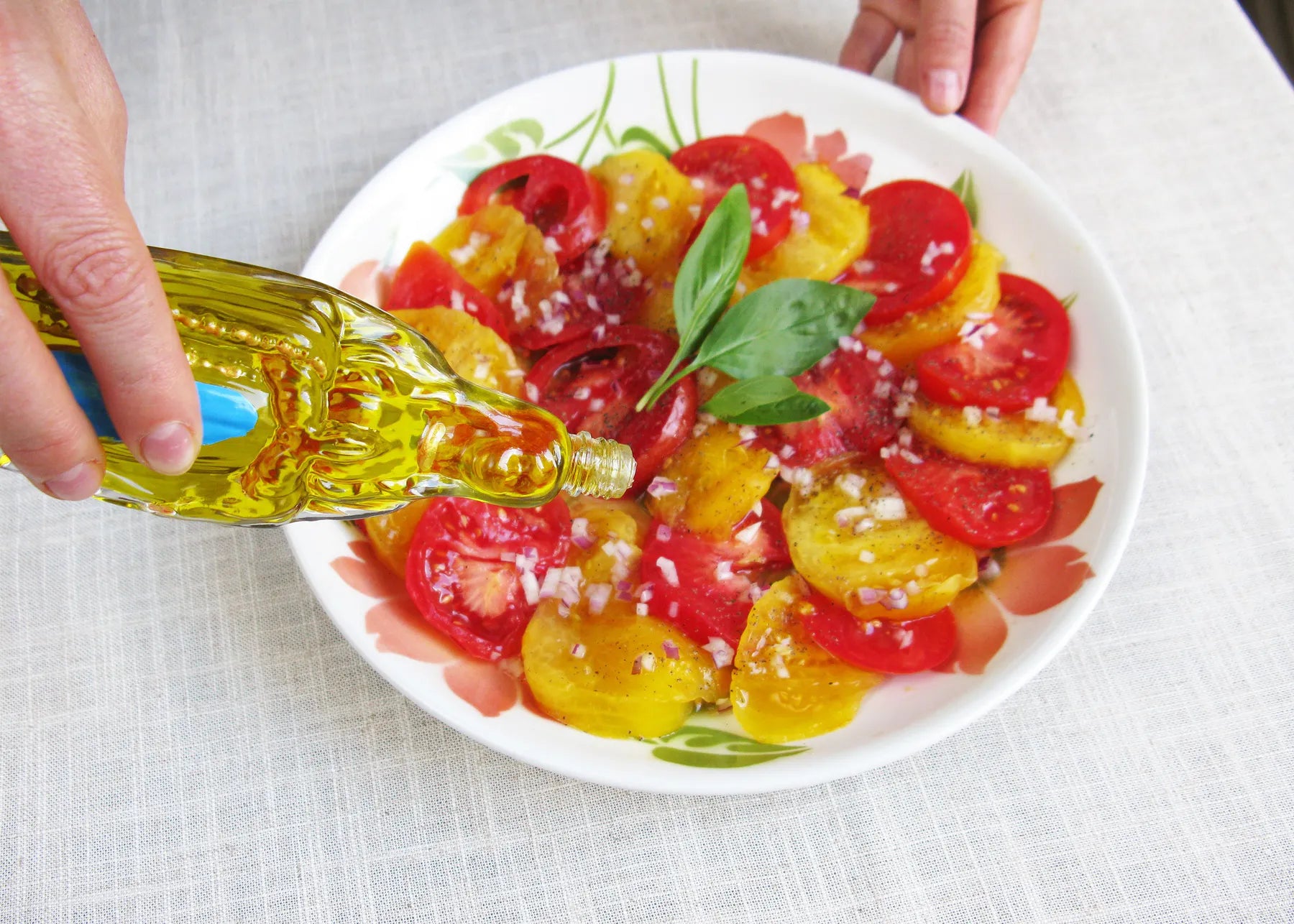 Oggetto regalo di design – huile dolive extra vierge pied de poule 