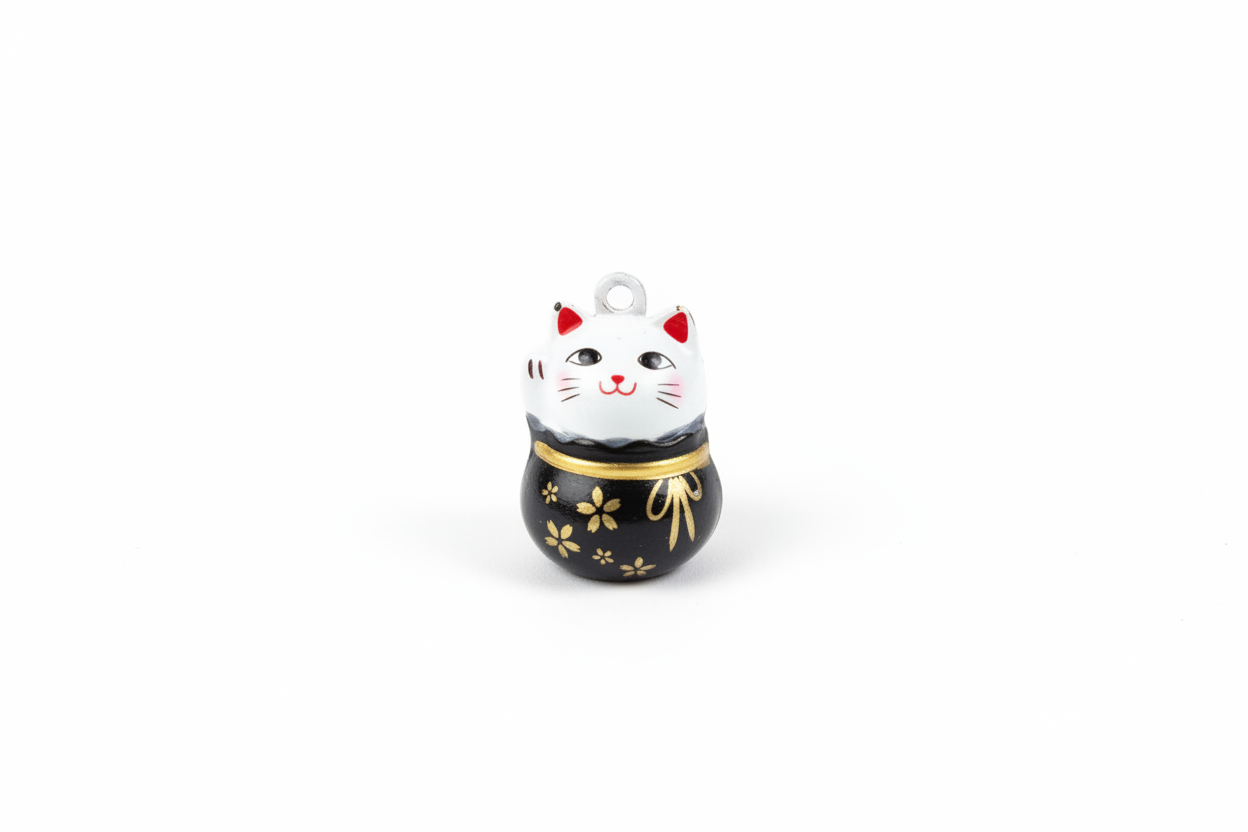 Breloque Clochette Chat Chanceux