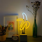 Lampada al neon di banana