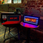 acrylic box neon man cave 