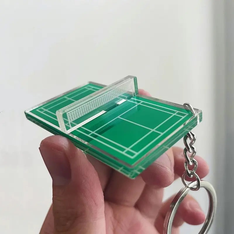 Oggetto regalo di design – porte cles badminton terrain 