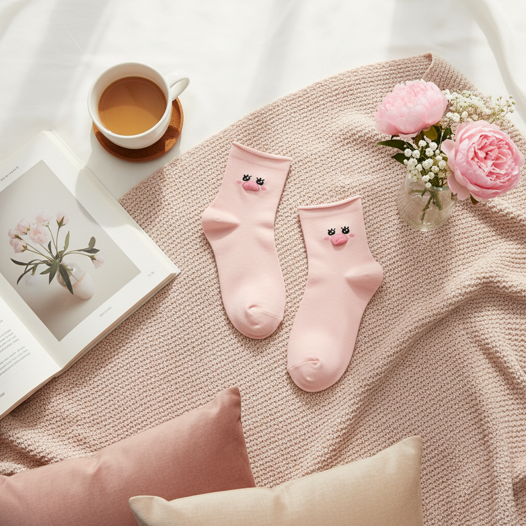 Gelbe Entensocken