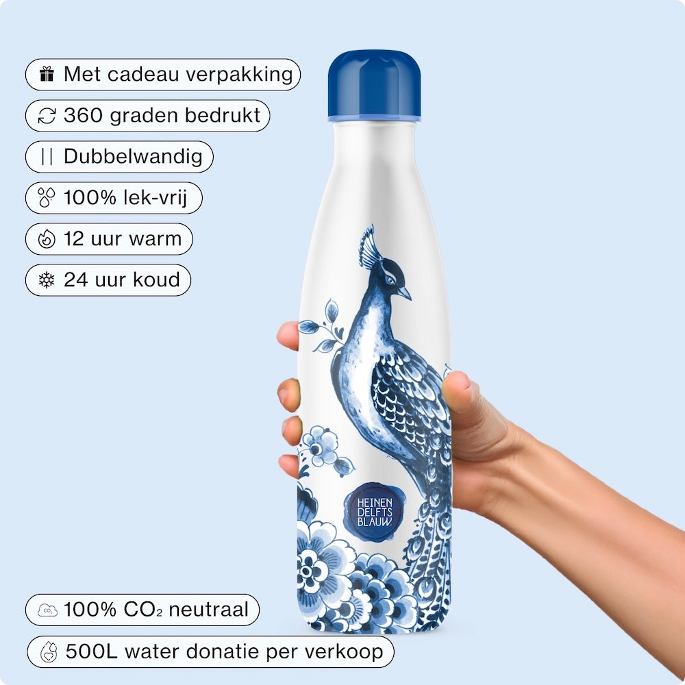 IZY Bottle - Delfts Blue - Peacock - 500ml