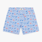 Jaws Swim Shorts - White Blue