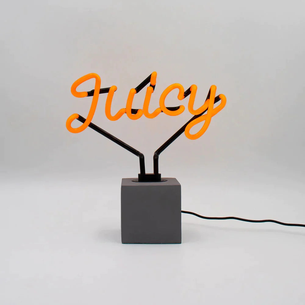 Saftige orange Neonlampe
