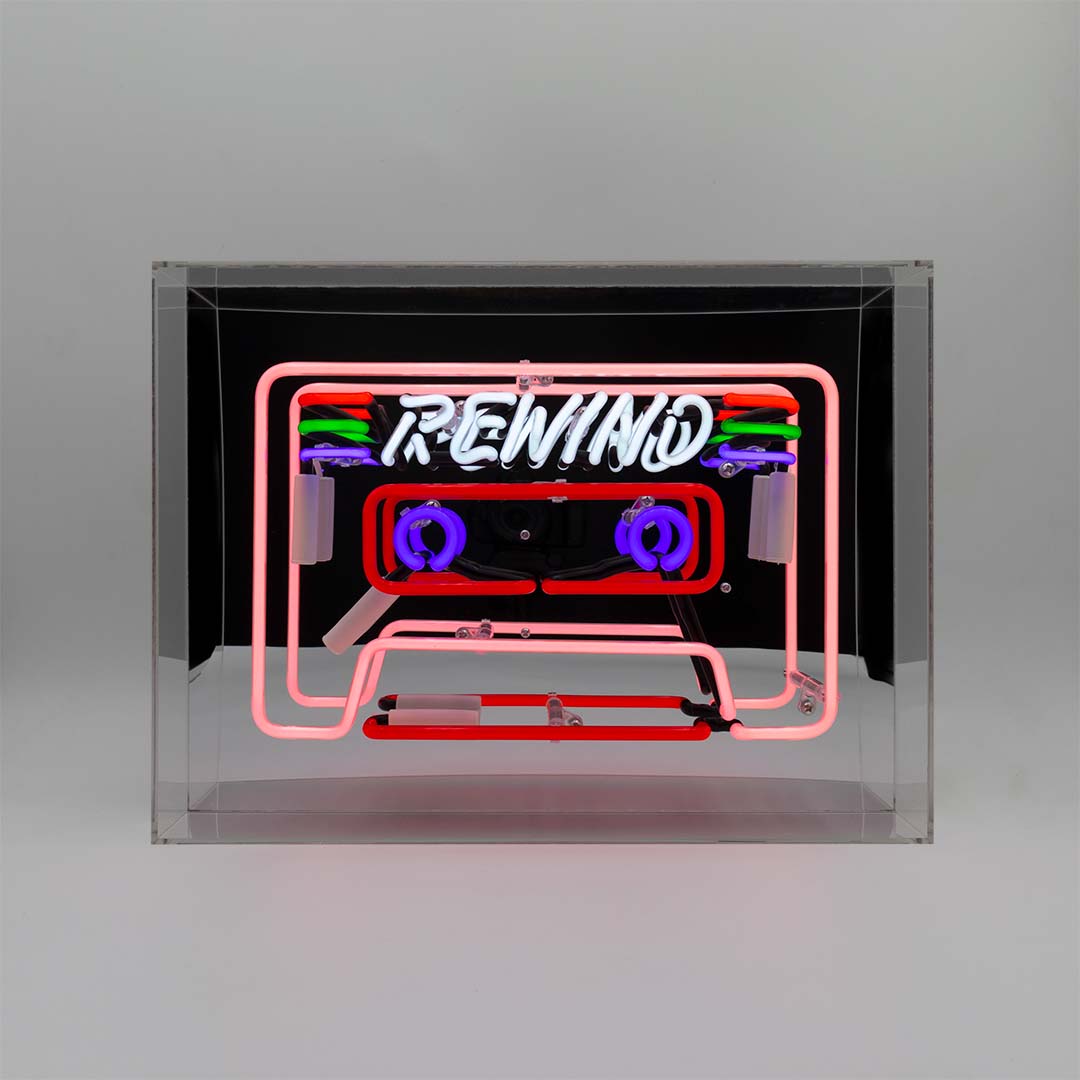 "Cassette" Acrylic Box Neon Light