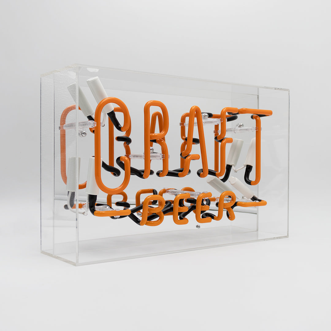 'Craft Beer' Large Glass Neon Sign