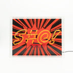 'S#@!' Large Glass Neon Box Sign