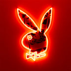 Playboy X Locomocean - Collage Playboy Bunny LED-Neon-Wandleuchte