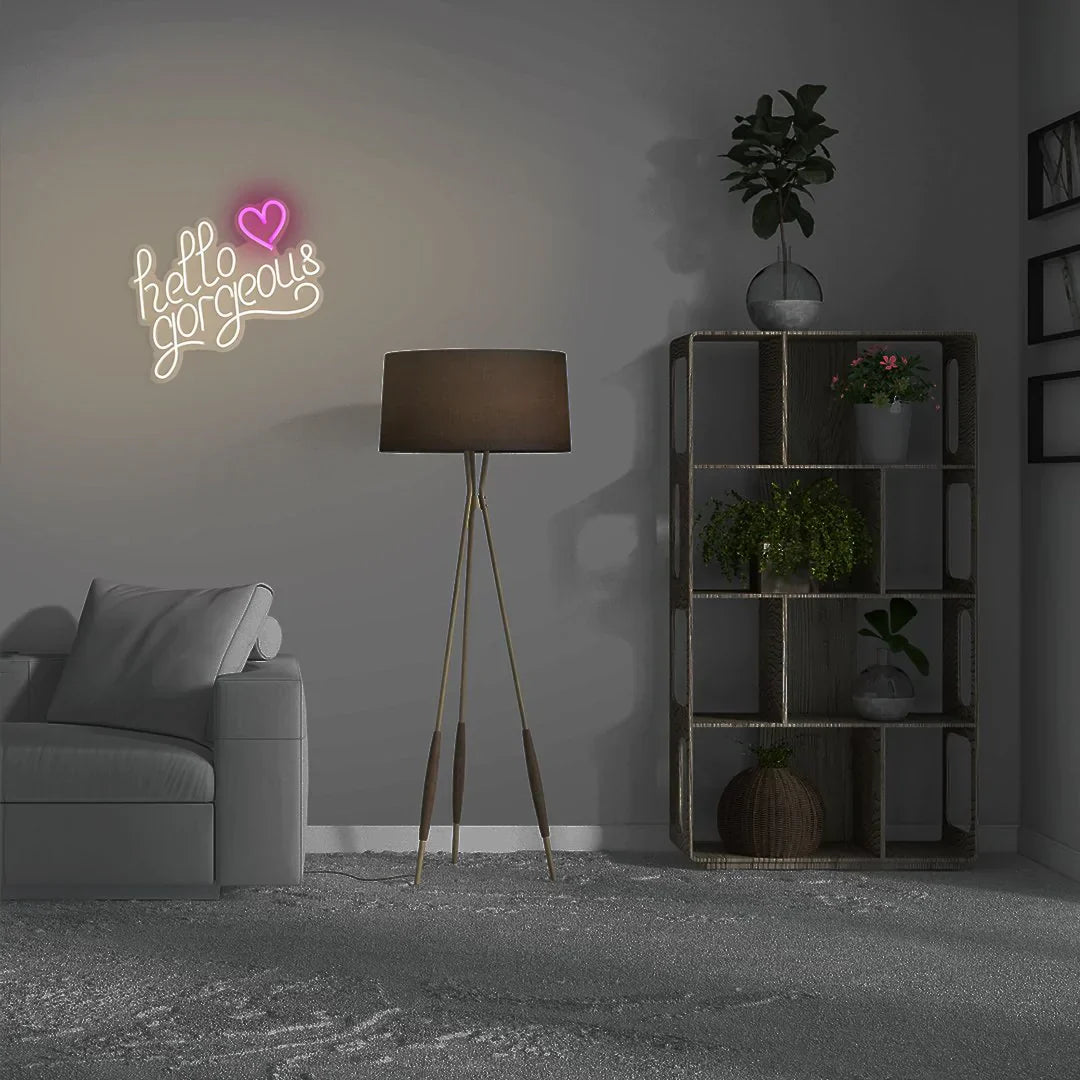 Regalo de diseño – led wall neon hello gorgeous 