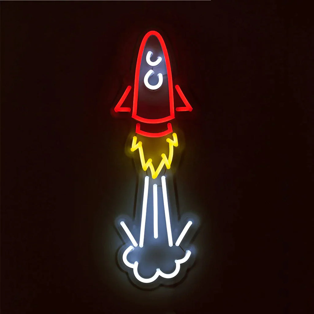 Raketenwand Neon