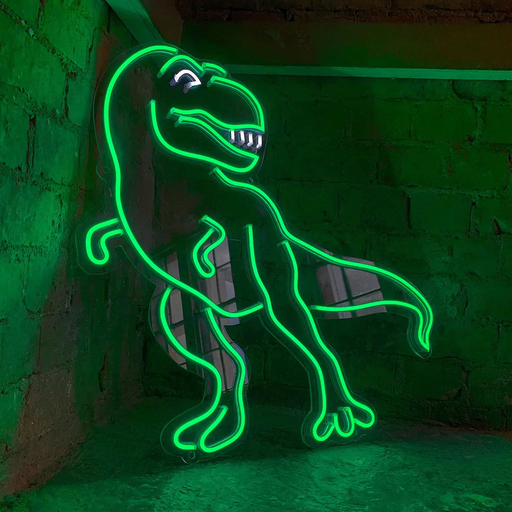 led wall neon dinosaur t rex 