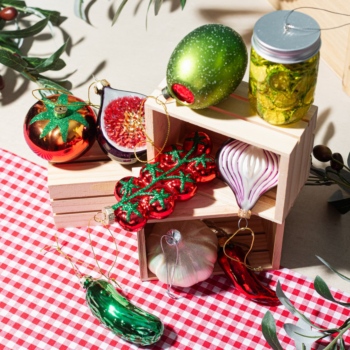 Red onion Christmas ball