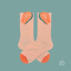 Chaussettes Pop-out Saumon – vue 3