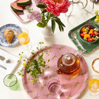 Yellow Leopard Round Serving Tray - 38 cm