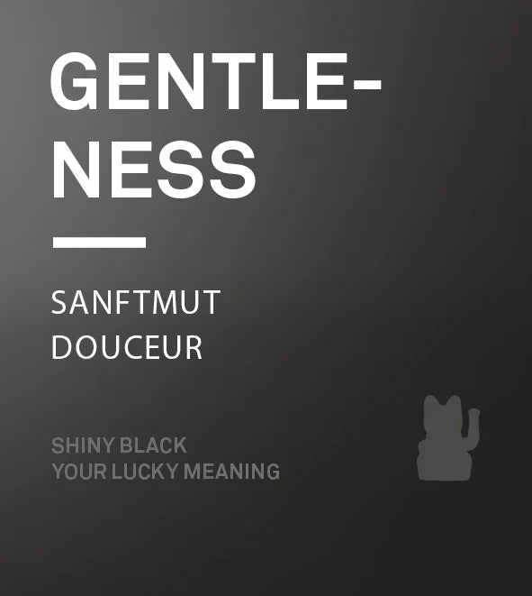Chat Chanceux Noir Brillant “Basira”