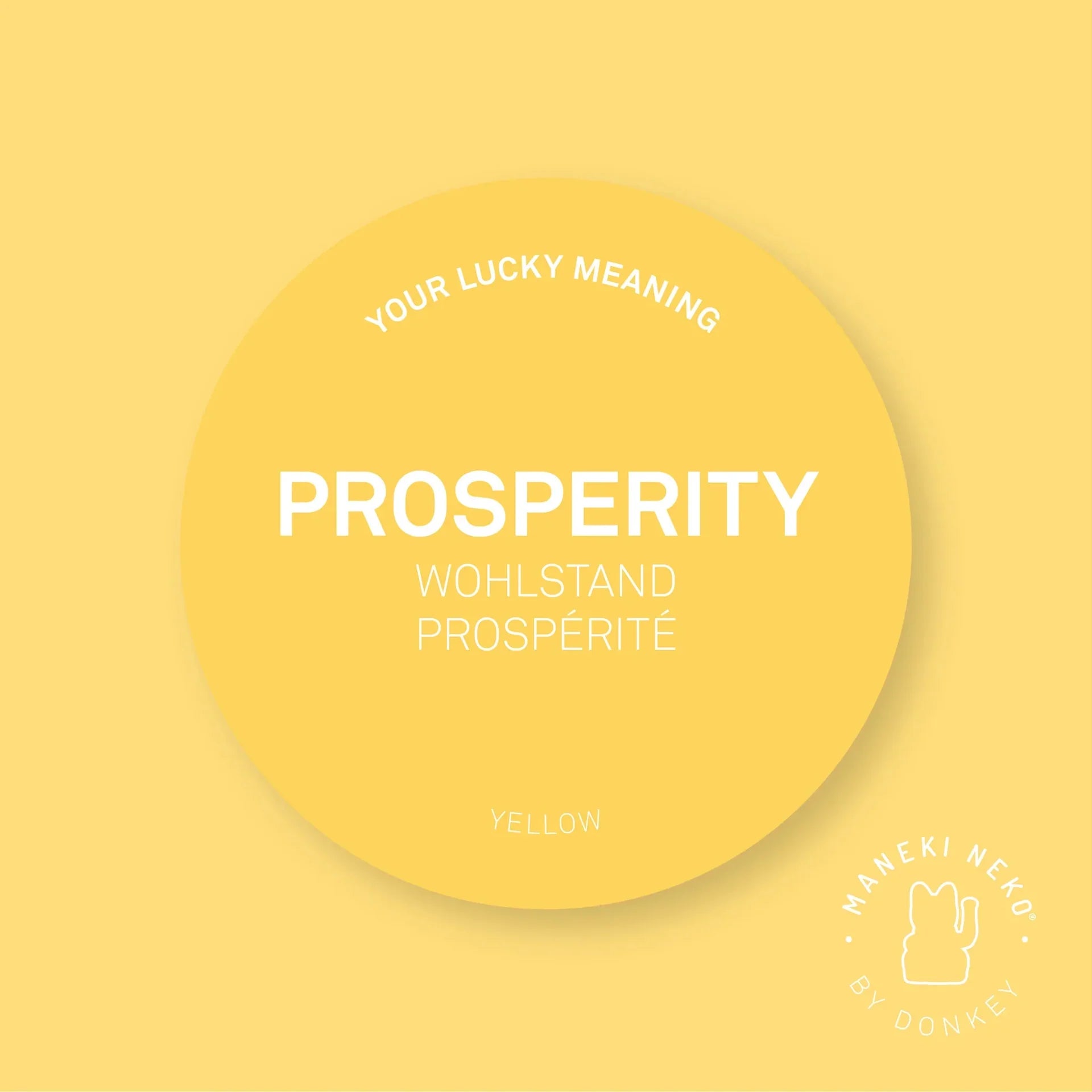 Oggetto regalo di design – Chat Chanceux Jaune - le Chat Chanceux