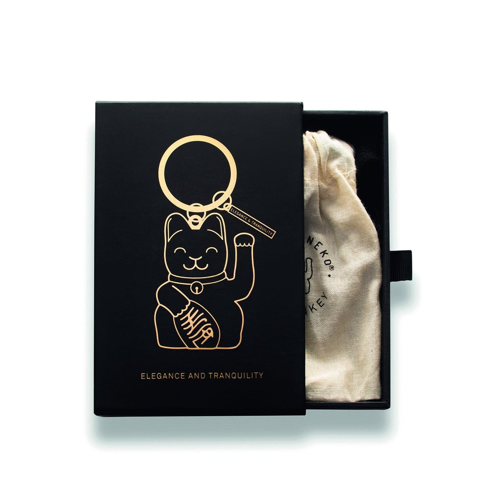 Regalo de diseño – porte cles chat chanceux noir donkey 