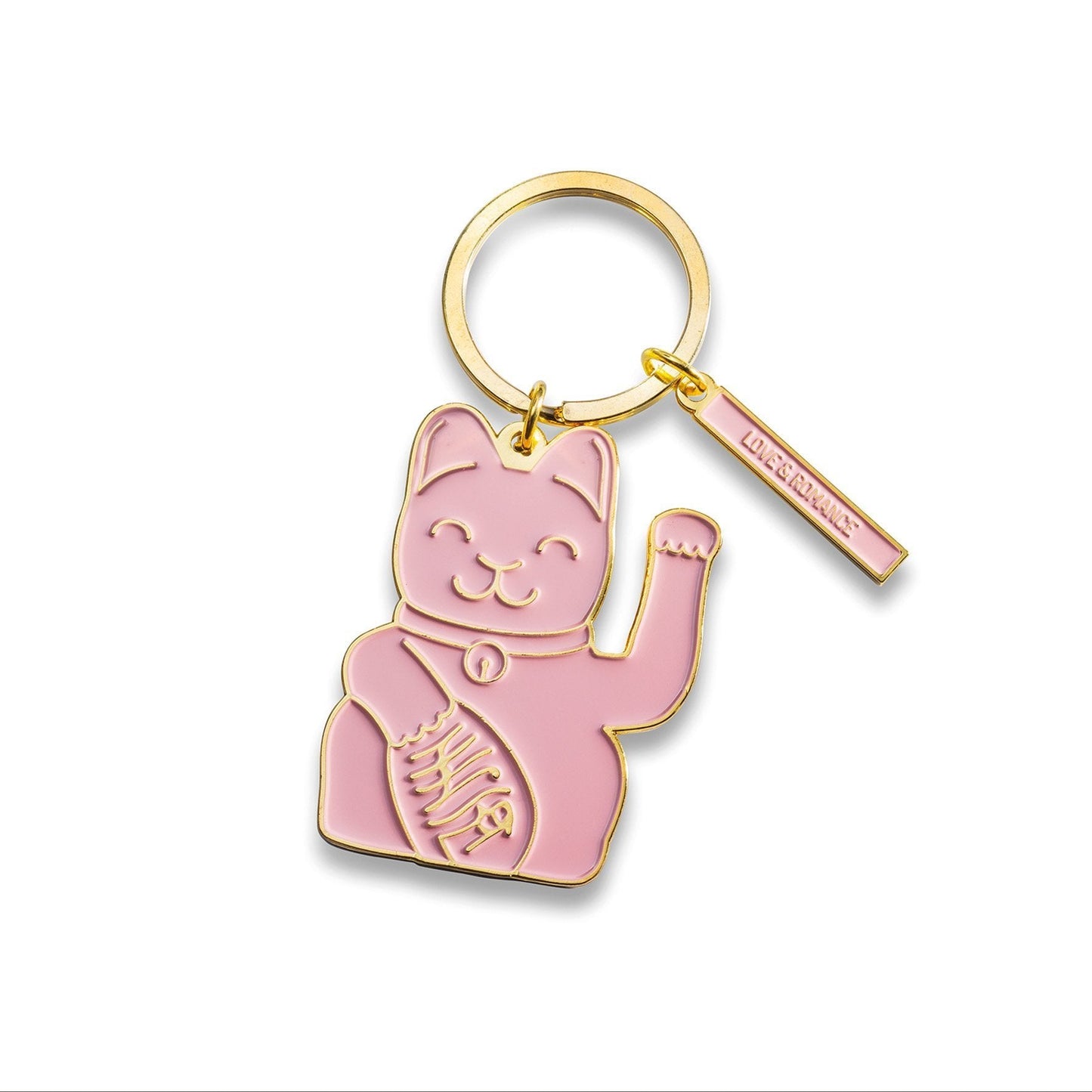 Porte-clés Chat Chanceux Rose Donkey | Boutique d'objets cadeaux designs 