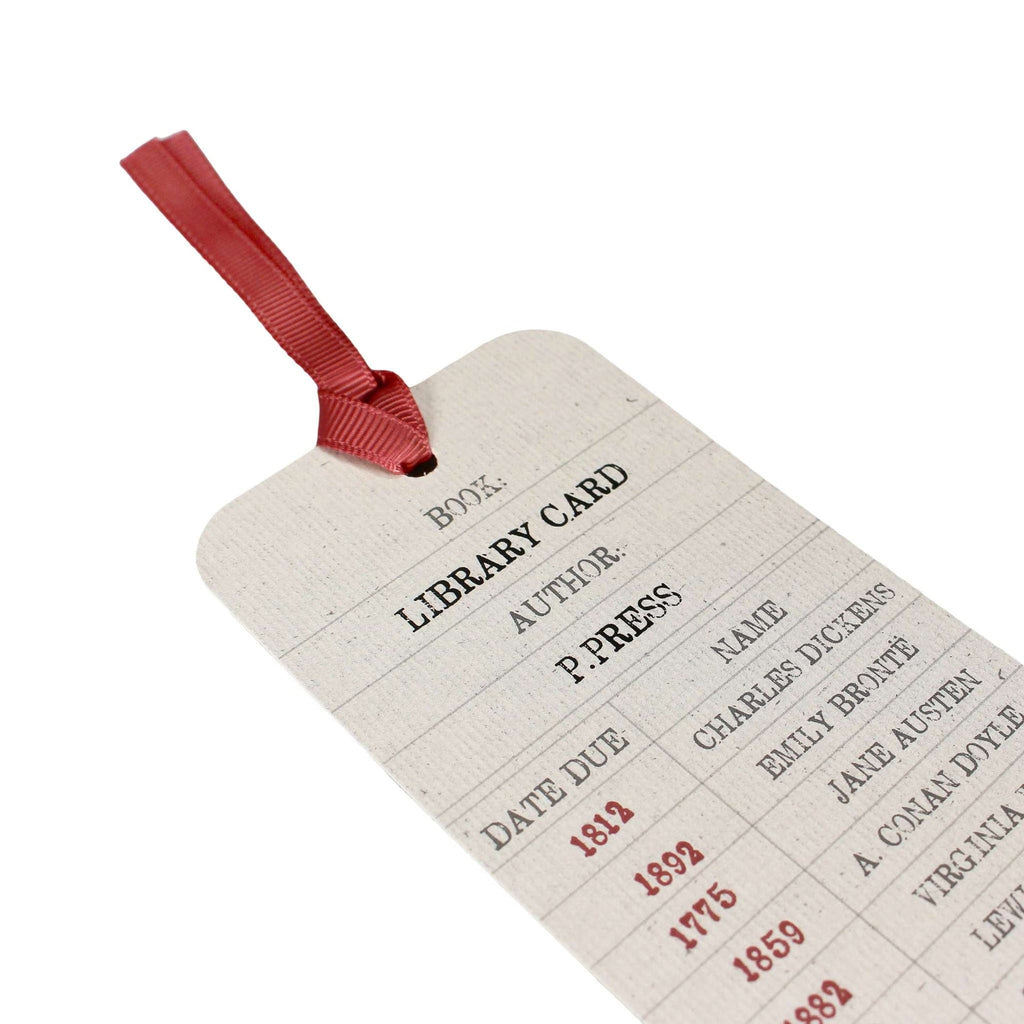 Marque-page papier Pulteney Press - Library Card