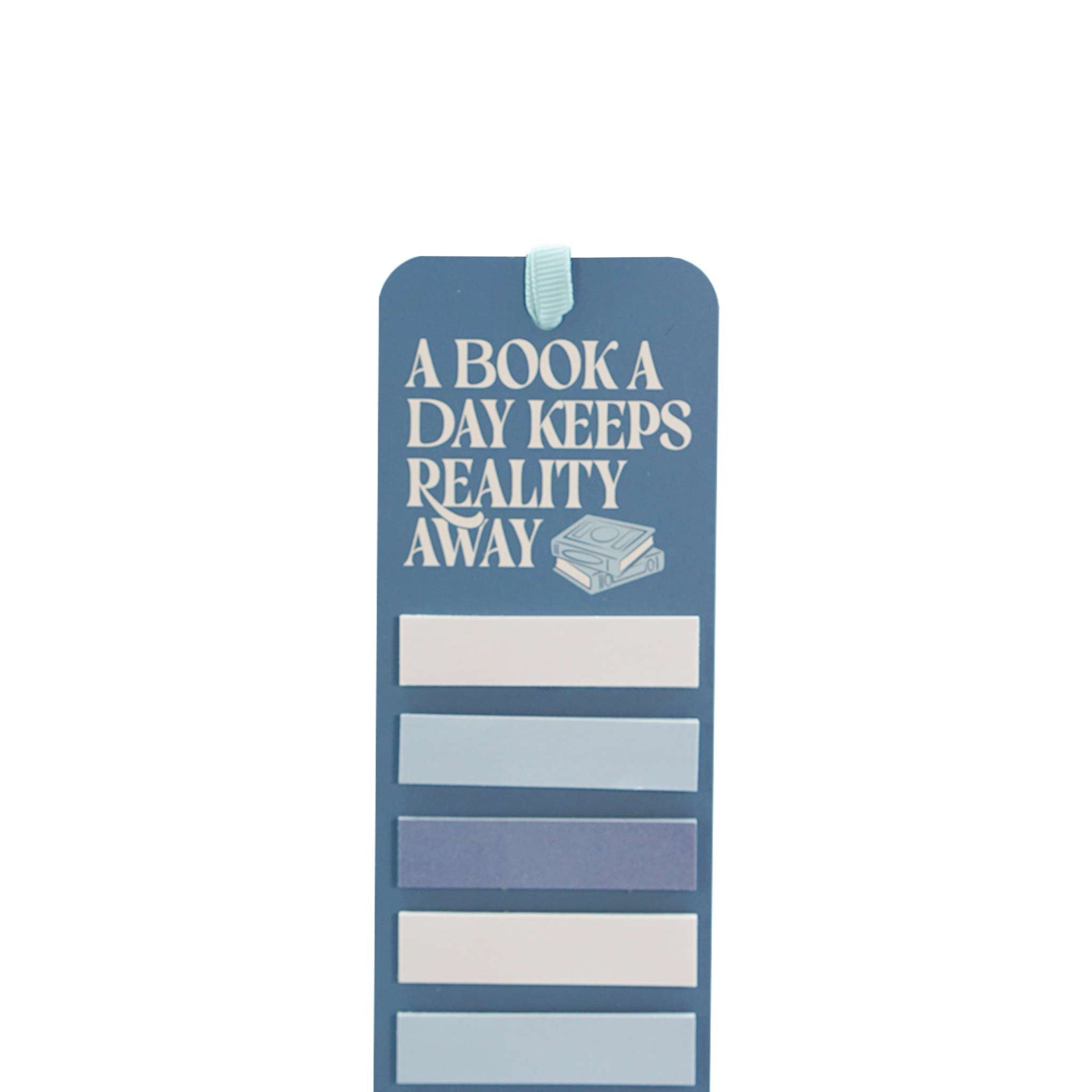 Marque-page avec onglets adhésifs A Book A Day Keeps Reality Away