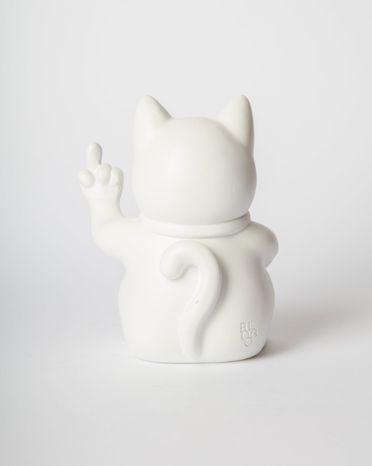 Chat Chanceux « Fuck » Blanc