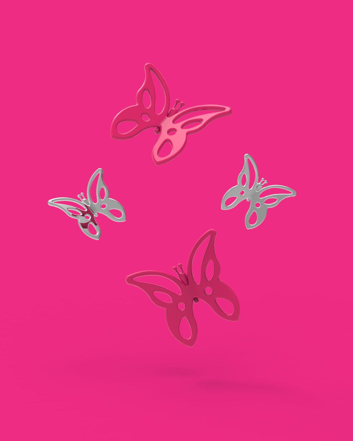 Pink butterfly key door