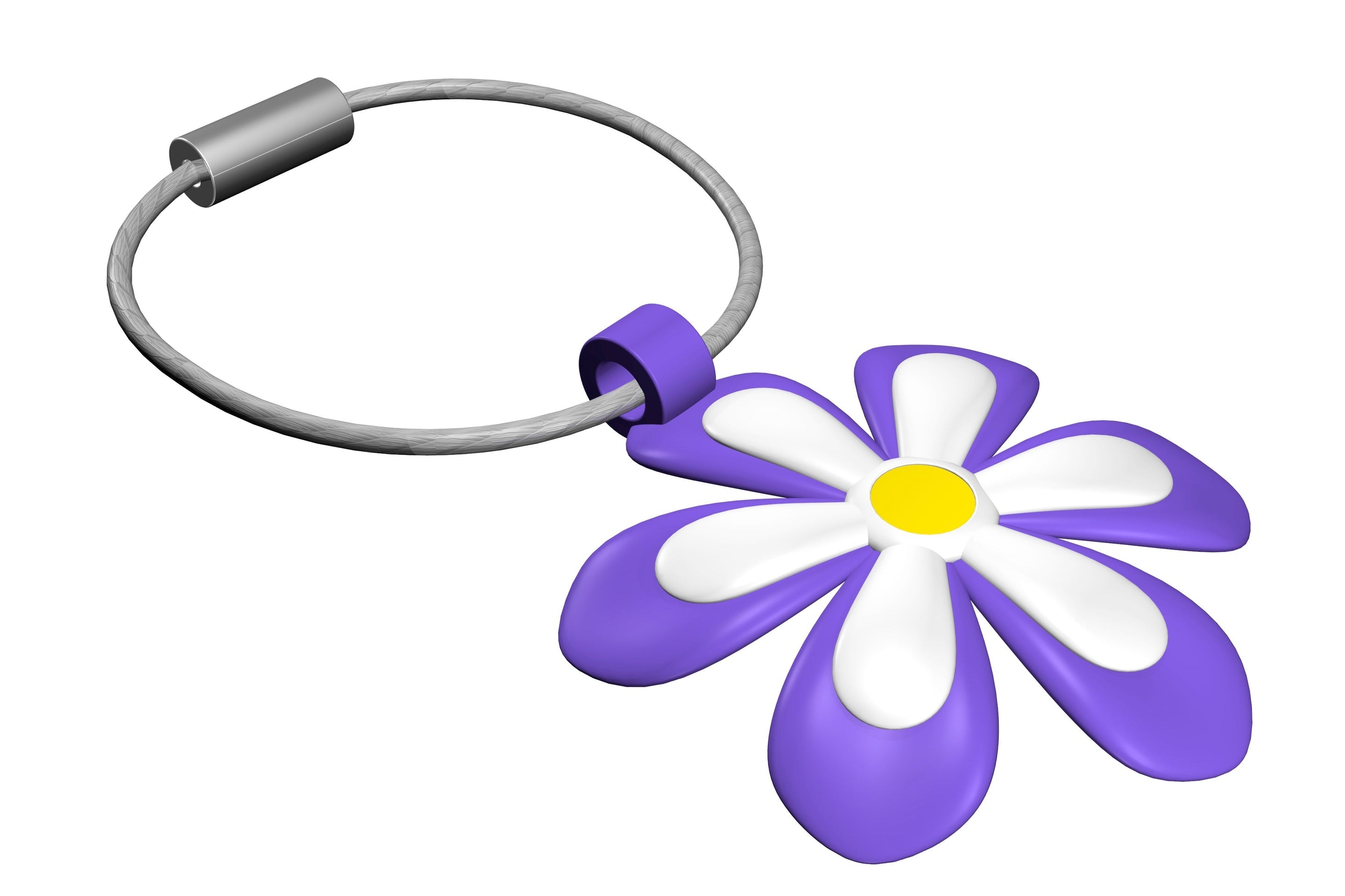 Porte clés Fleur Violette | Designproducten en originele cadeaus