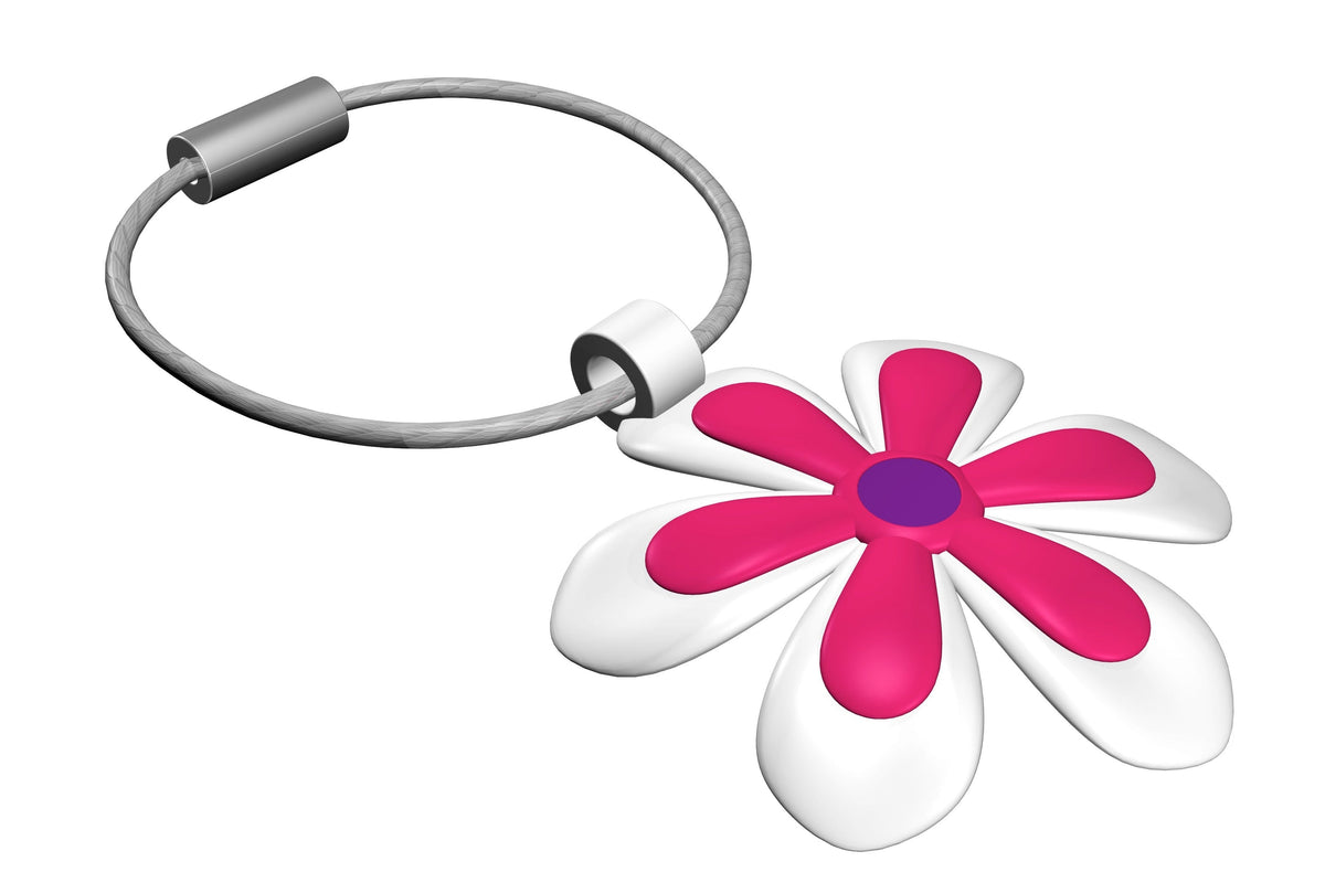 Porte clés Fleur Rose – vue produit 3
